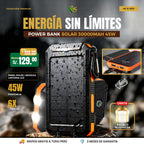 Power Bank Solar 30000mAh 45W | Nunca Sin Batería ⚡