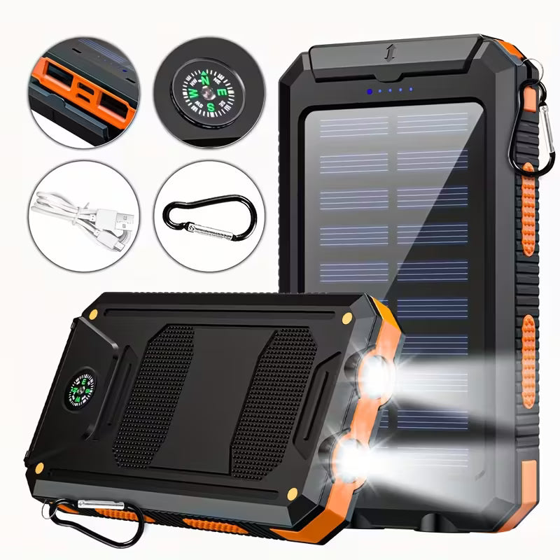 Power Bank Solar 30000mAh 45W | Nunca Sin Batería ⚡