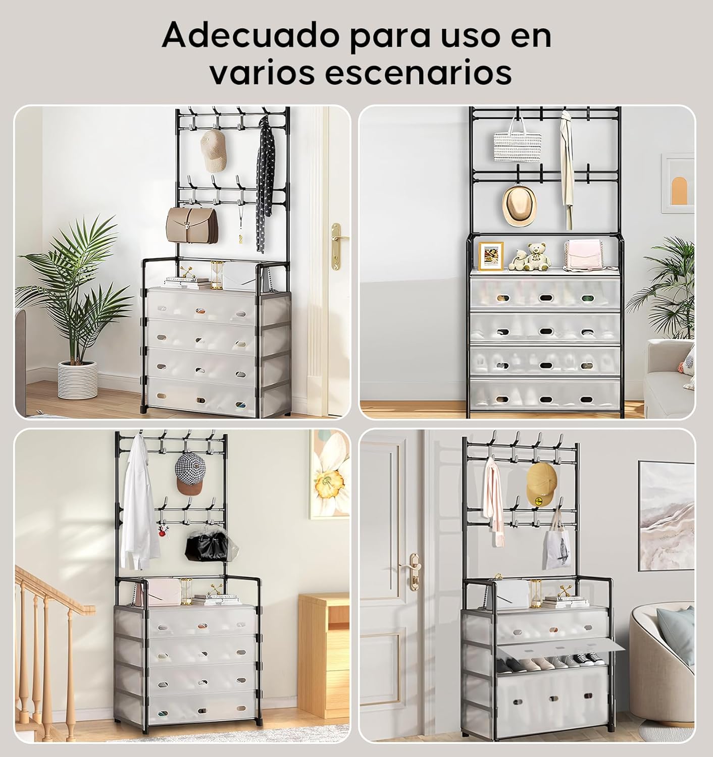 Zapatero 5 Niveles con Perchero – Antipolvo + Envío Gratis 🎁